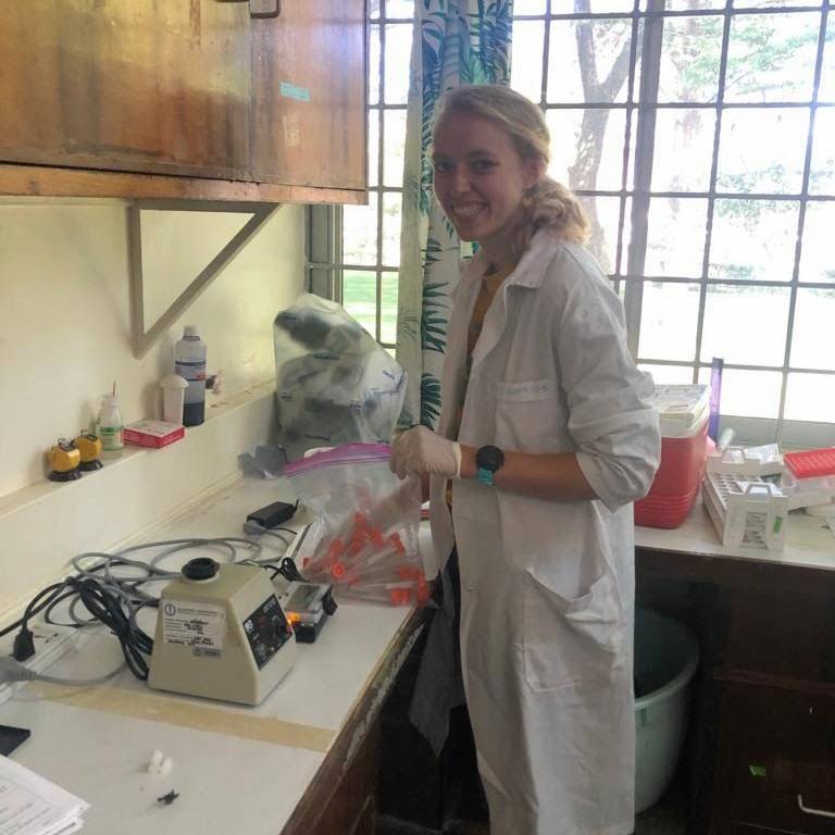 Lilly Smith working in a lab