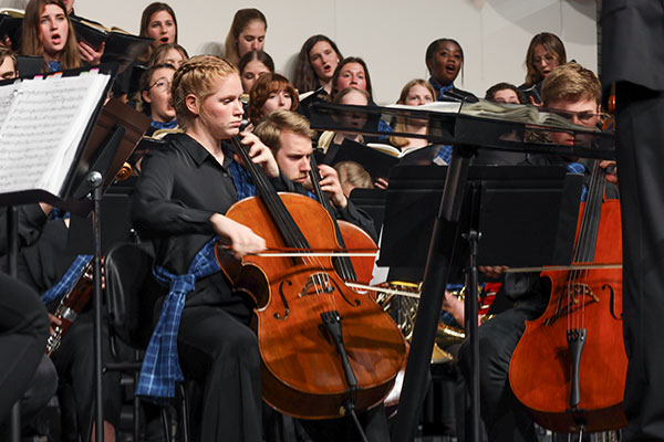 student band performing a concert