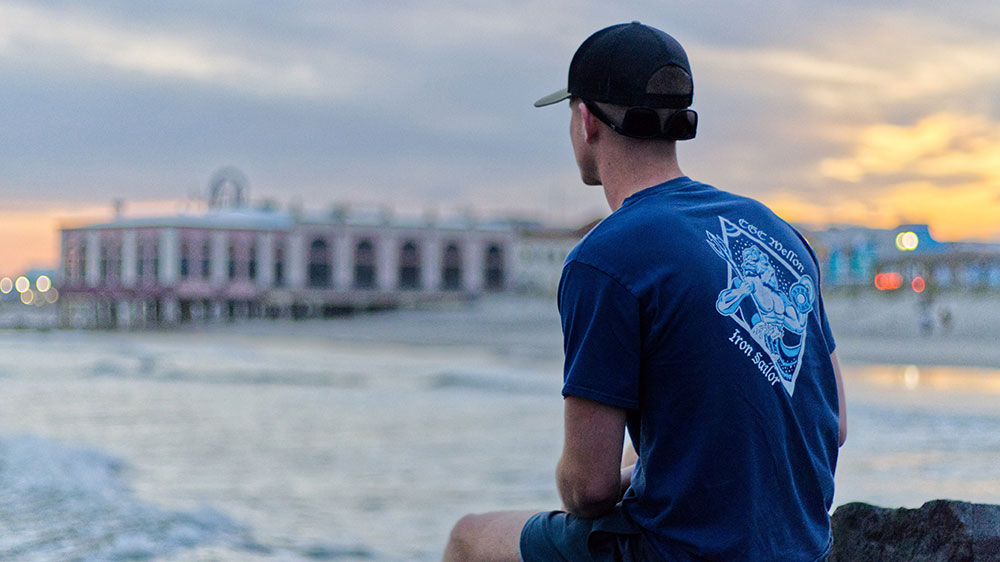 josiah overlooking the sea