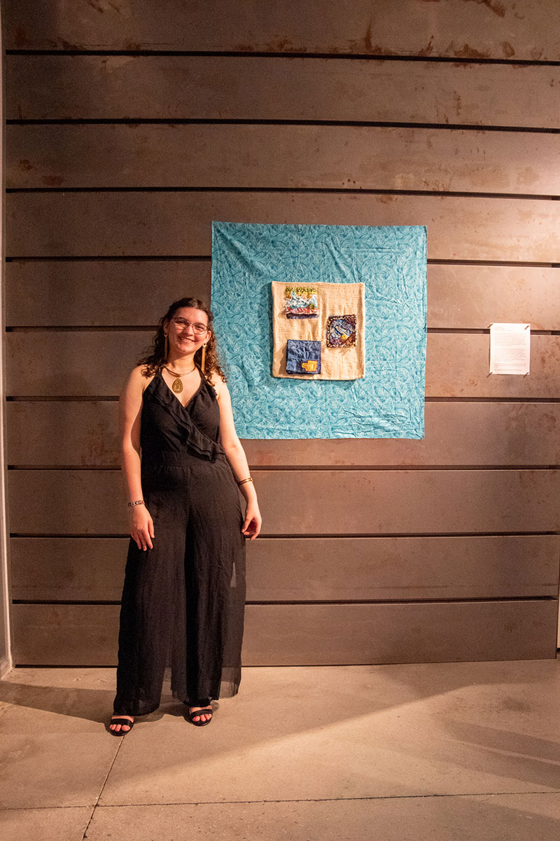 lauren hersman with her art capstone project