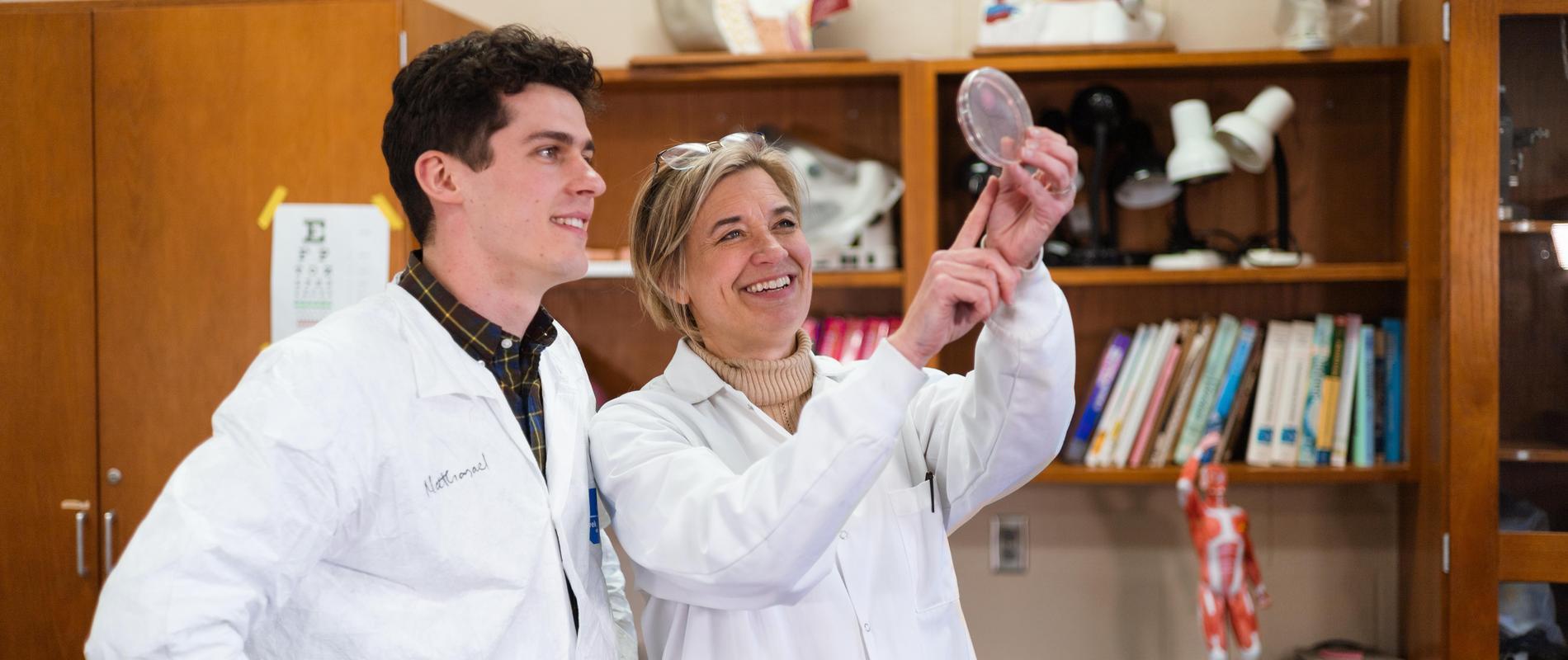 professor teaching biology class